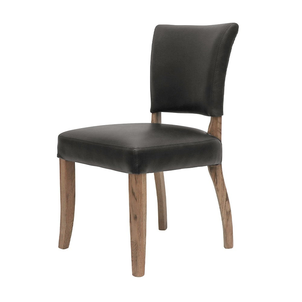 Crane Leather Dining Chair - Black