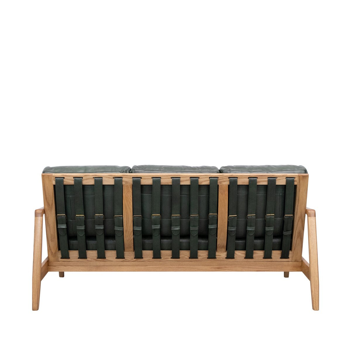 Reid 3 Seater Sofa - Green Leather