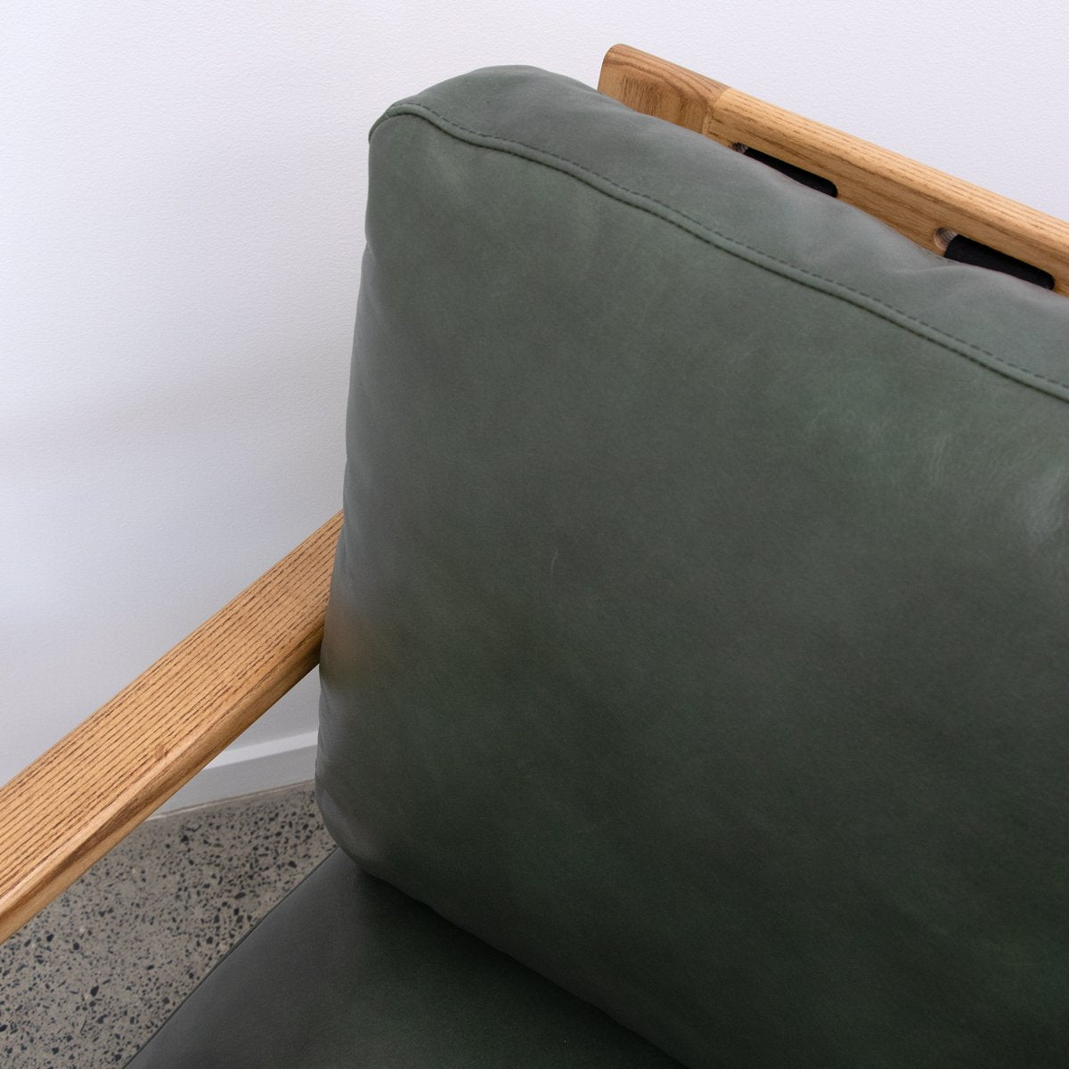 Reid 3 Seater Sofa - Green Leather