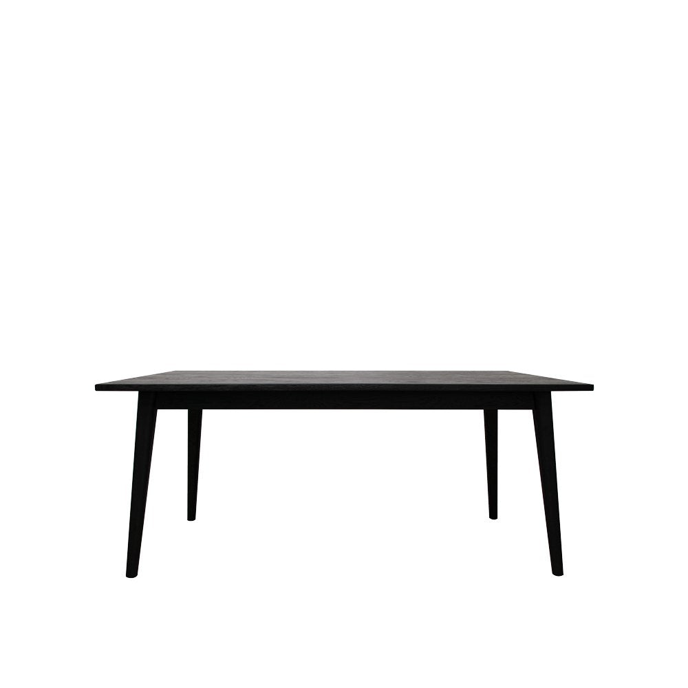 Vaasa Oak Dining Table - 180cm - Matte Black