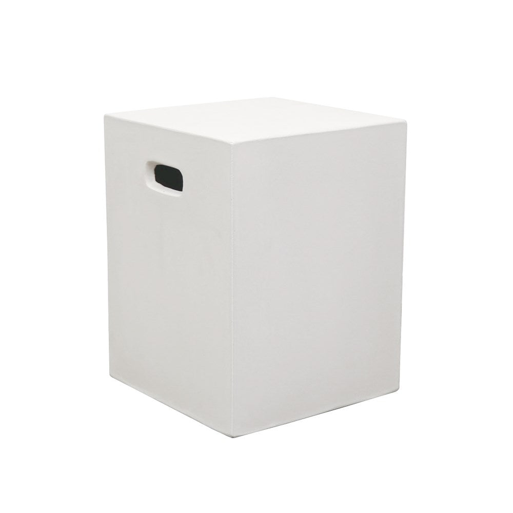 Concrete Rectangle Side Table/Stool - Chalk