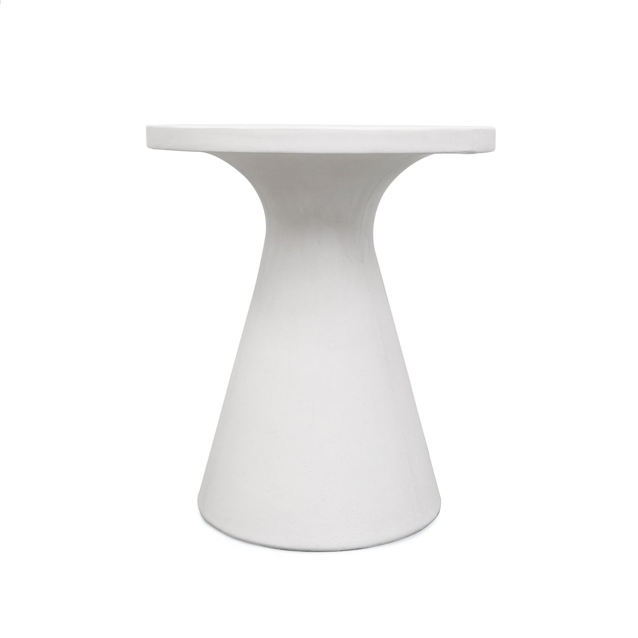 Corfu Concrete Pedestal Dining Table - Chalk