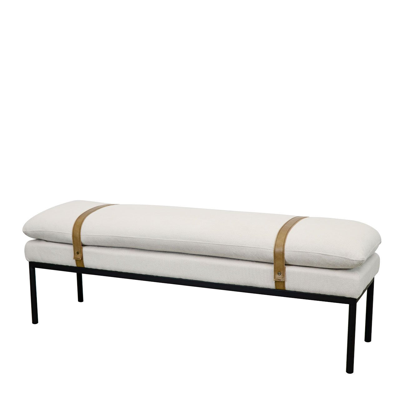 Baxter Fabric Ottoman/Bench - Cream