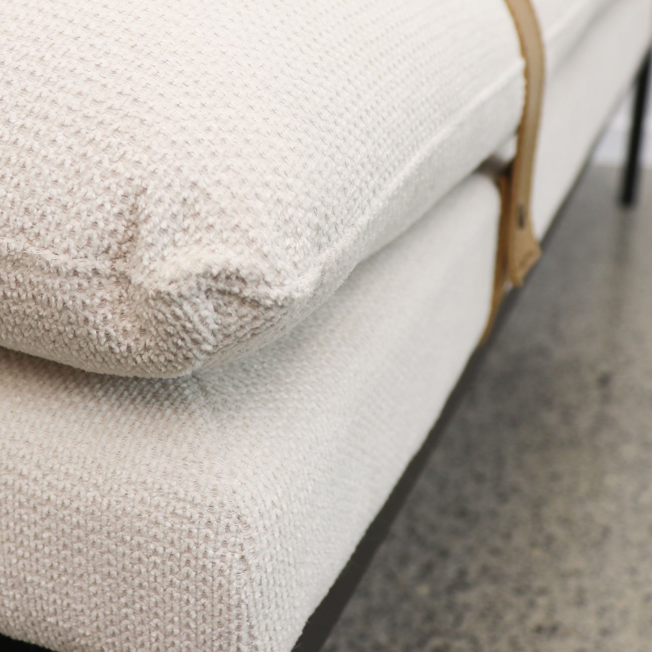 Baxter Fabric Ottoman/Bench - Cream