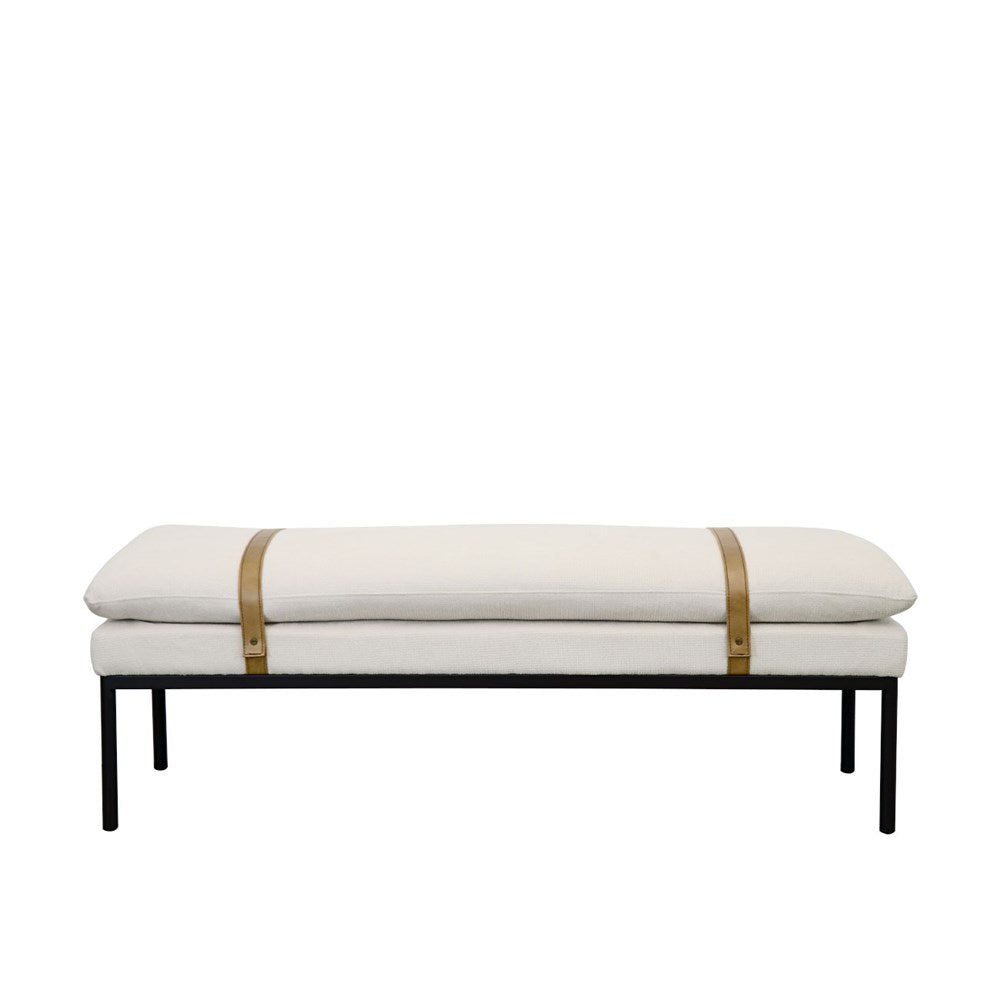Baxter Fabric Ottoman/Bench - Cream