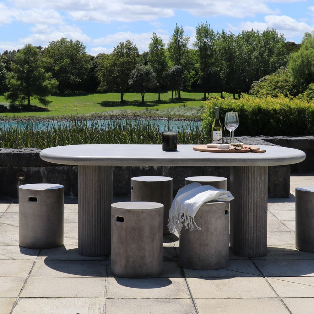 Solona Outdoor Concrete Table - 200cm - Grey