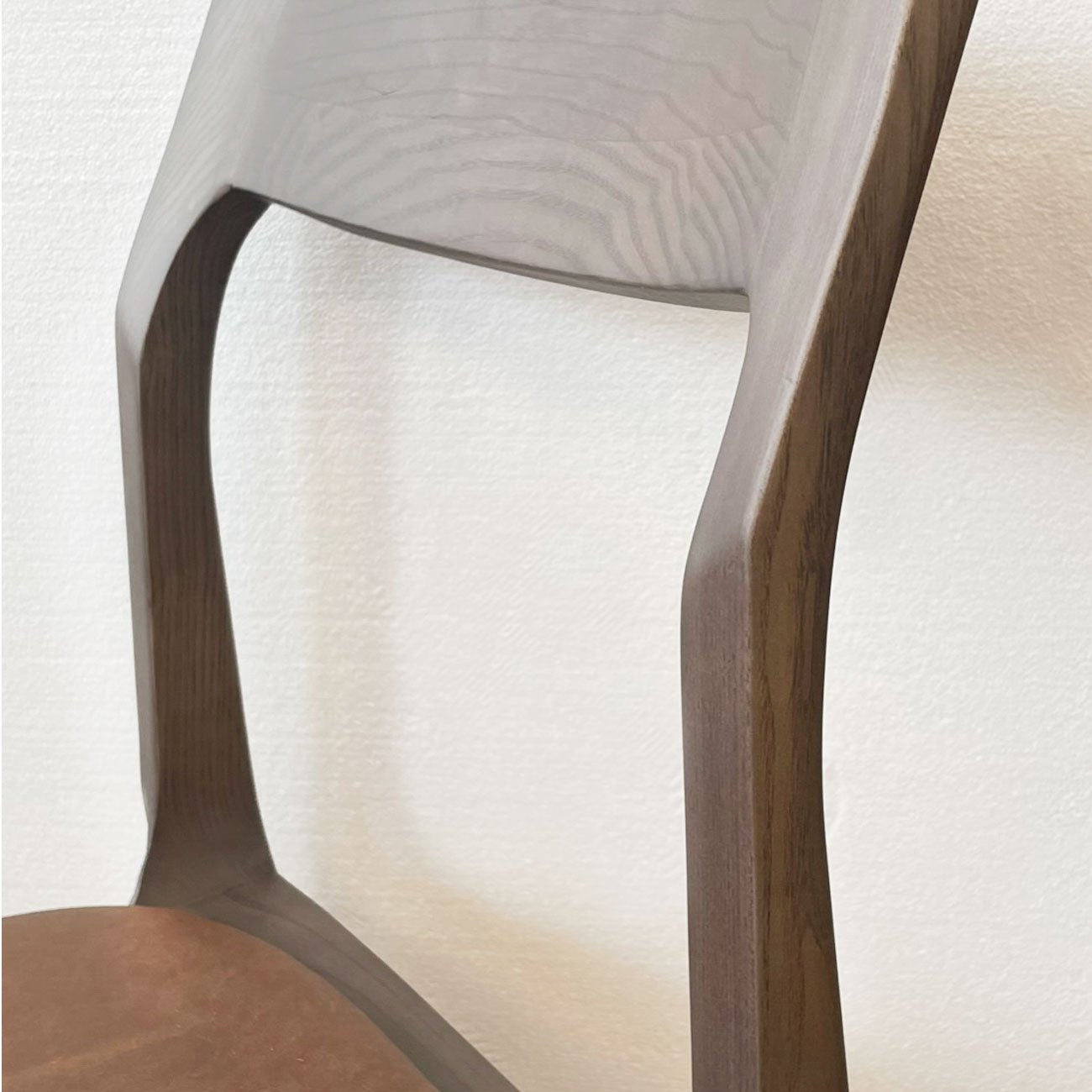 Cooper Stackable Dining Chair - Brown Frame / Brown Leather