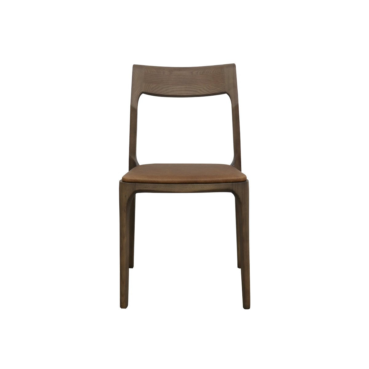 Cooper Stackable Dining Chair - Brown Frame / Brown Leather