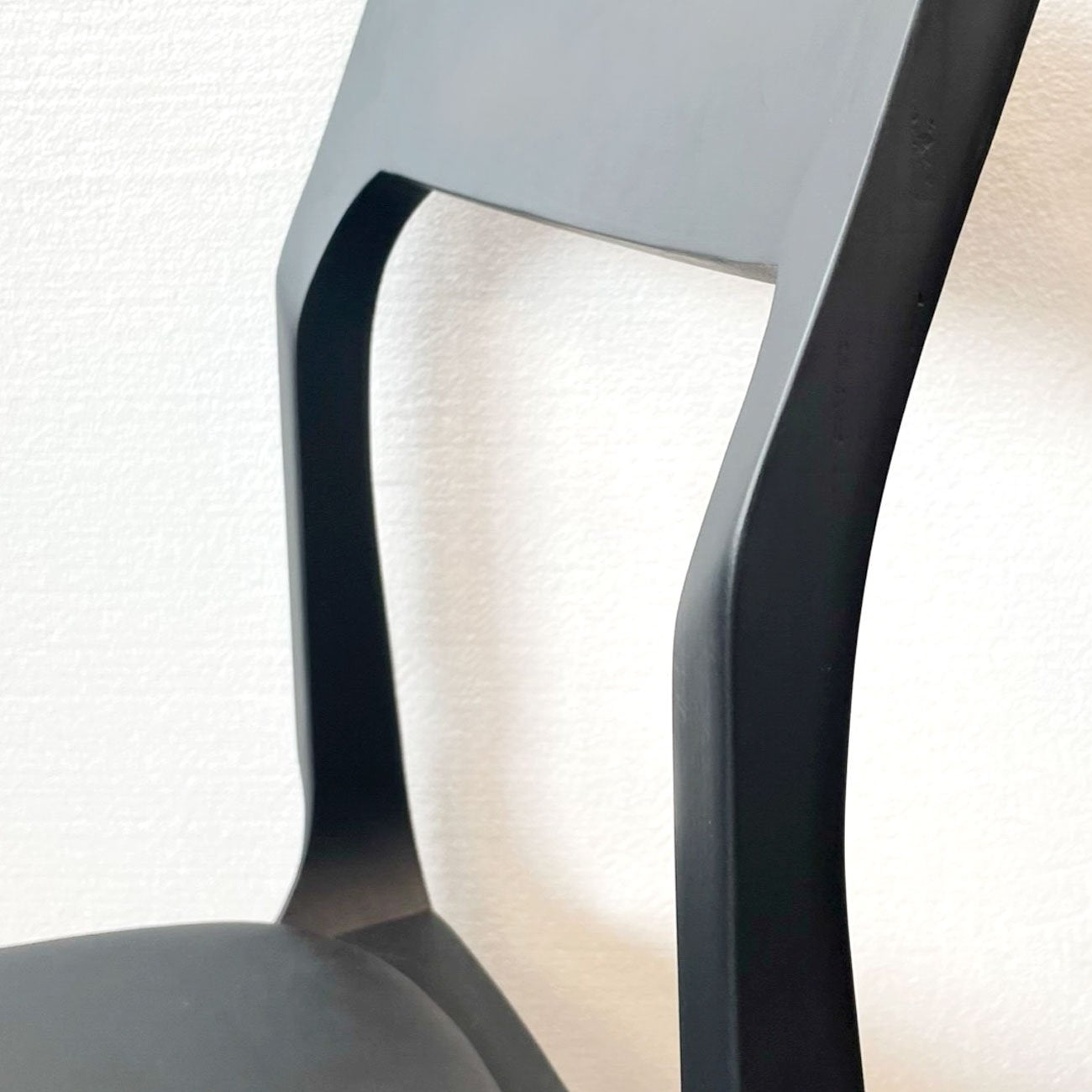 Cooper Stackable Dining Chair - Black Frame / Black Leather