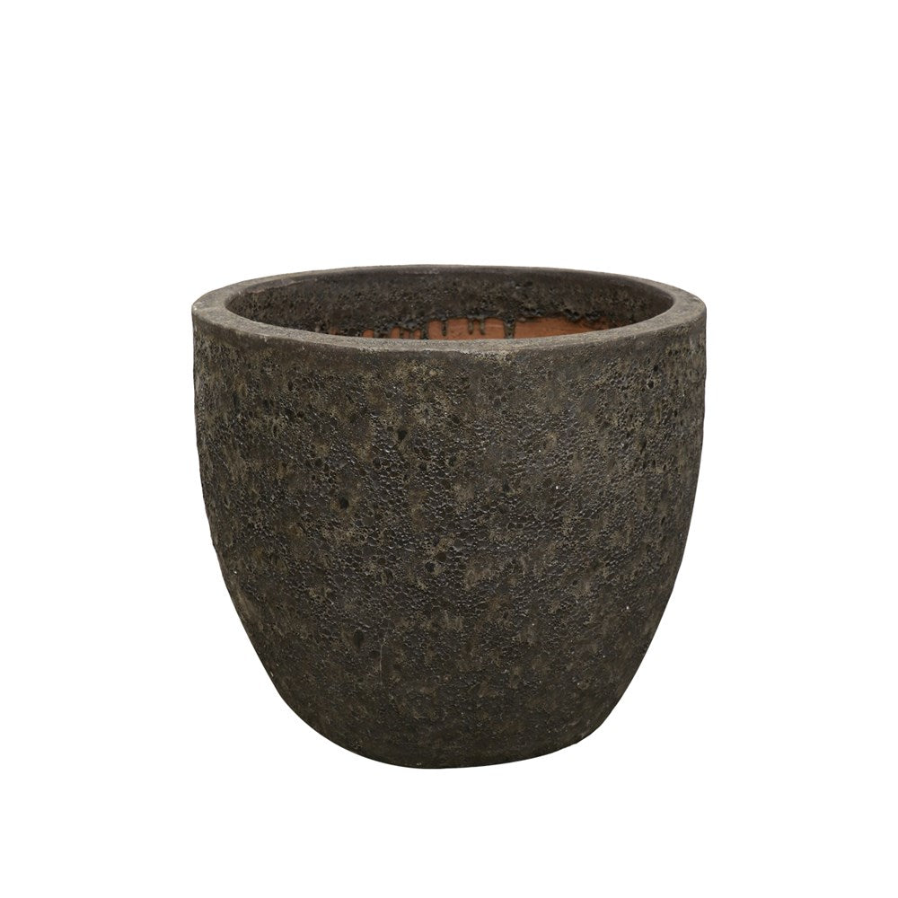 Lava Egg Pot - Large - Black