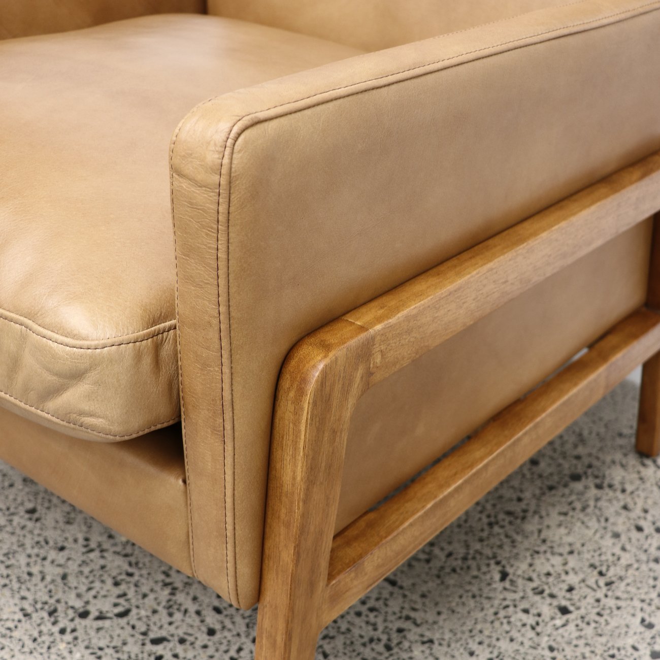 Sawyer Armchair - Tan Leather