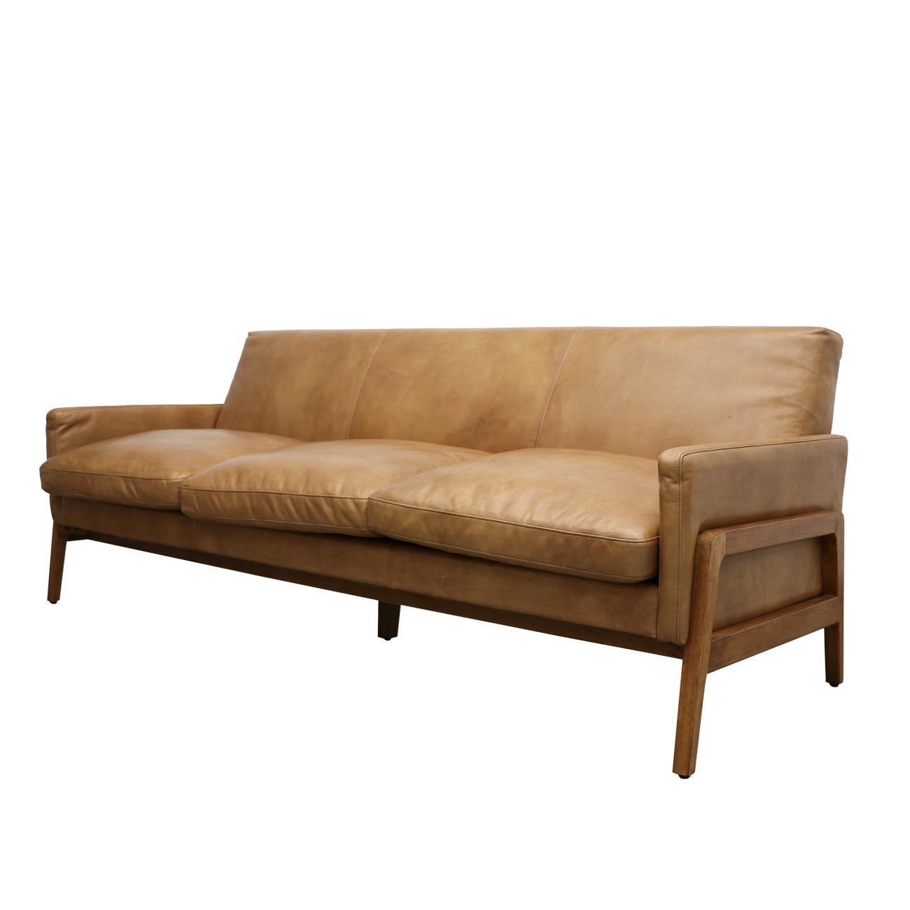 Sawyer 3 Seater Sofa - Tan Leather