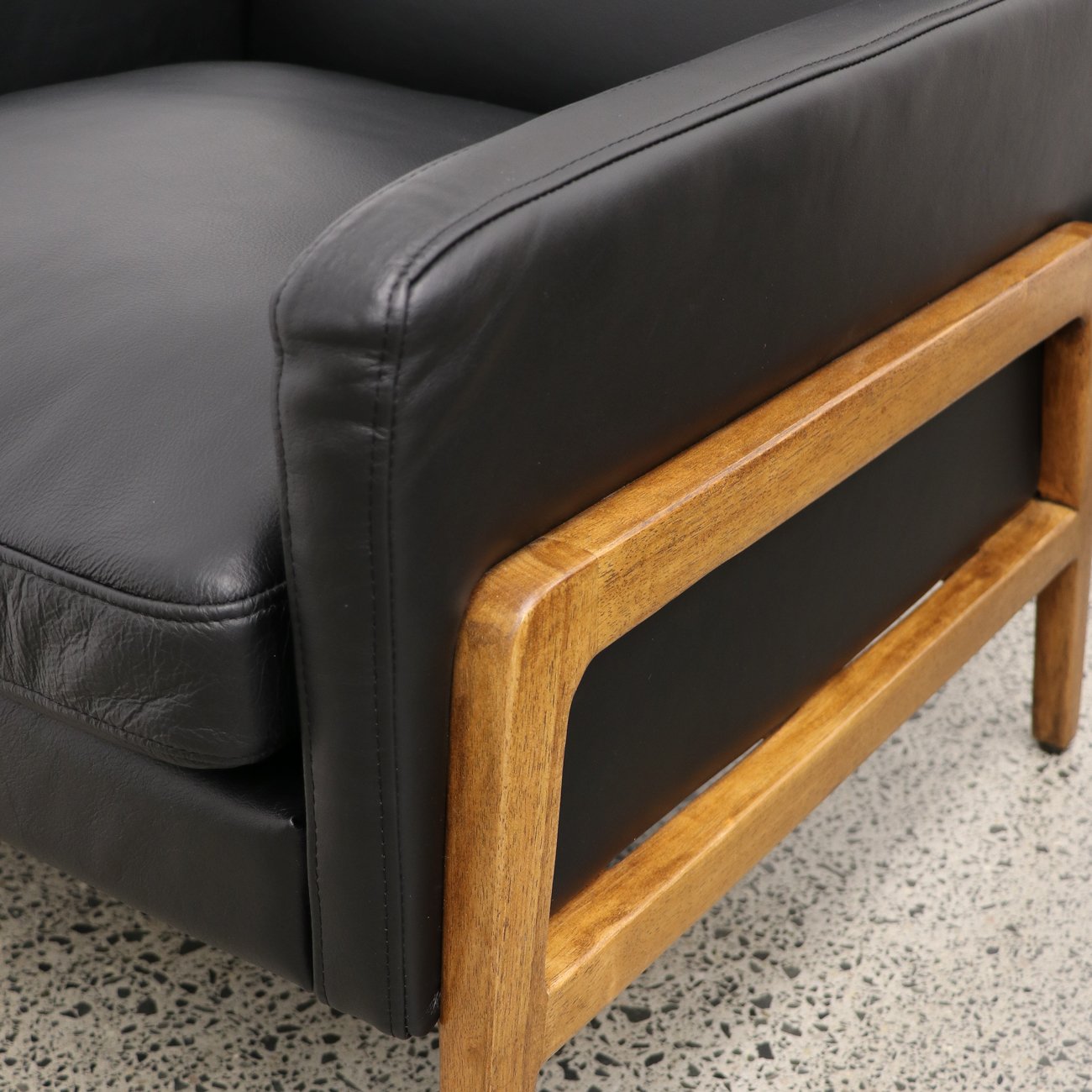 Sawyer Armchair - Black Leather