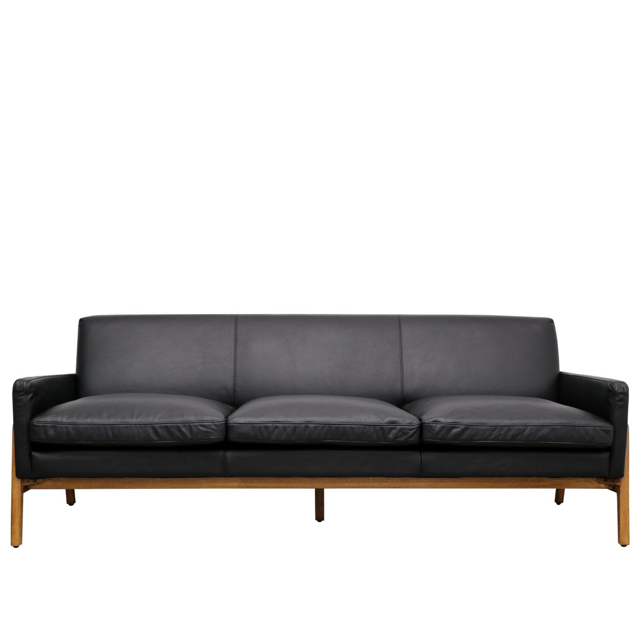 Sawyer 3 Seater Sofa - Black Leather