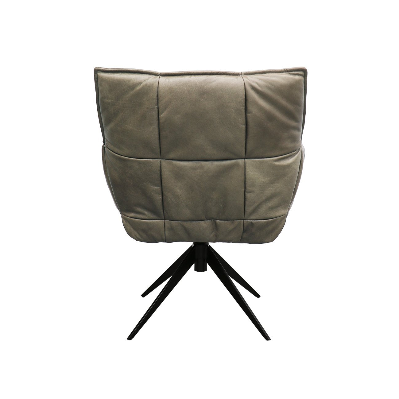 Memphis Swivel Armchair - Beige Leather