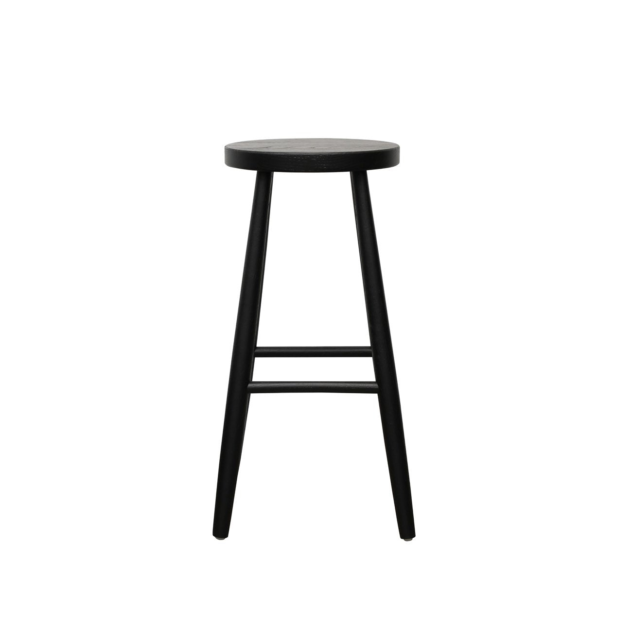 Vaasa Oak Barstool - 65cm - Black