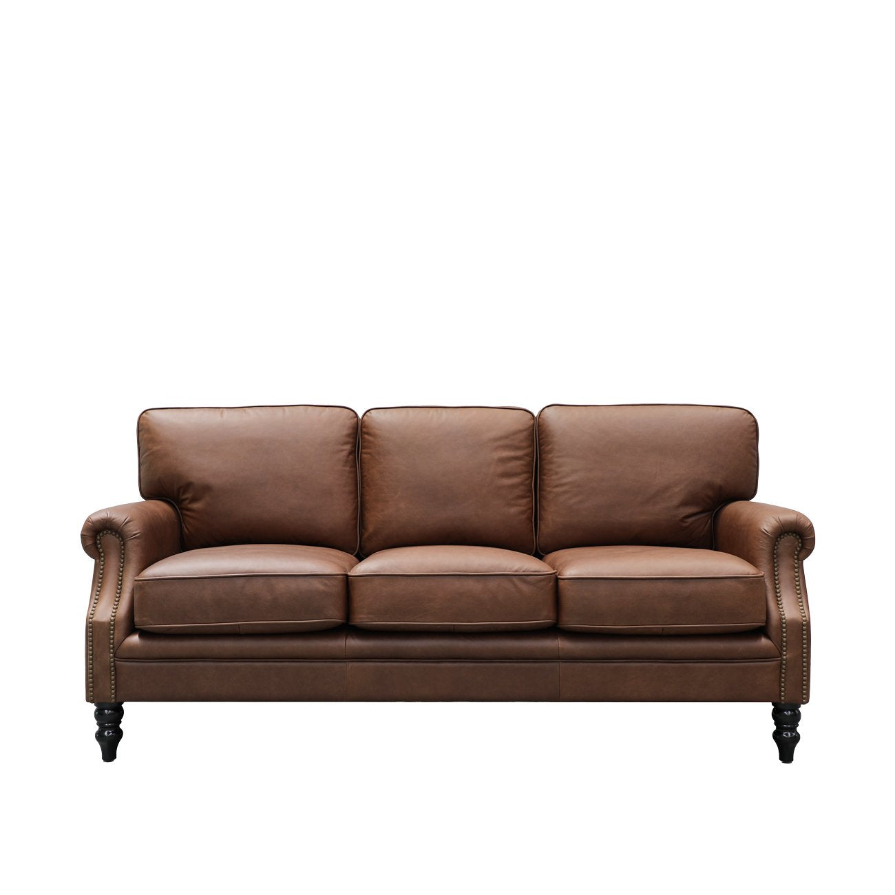 Brunton 3 Seater Sofa - Nutmeg Leather
