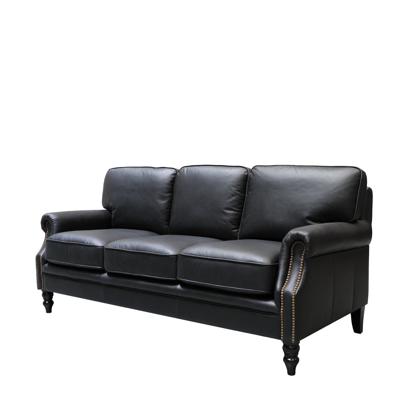 Brunton 3 Seater Sofa - Onyx Leather
