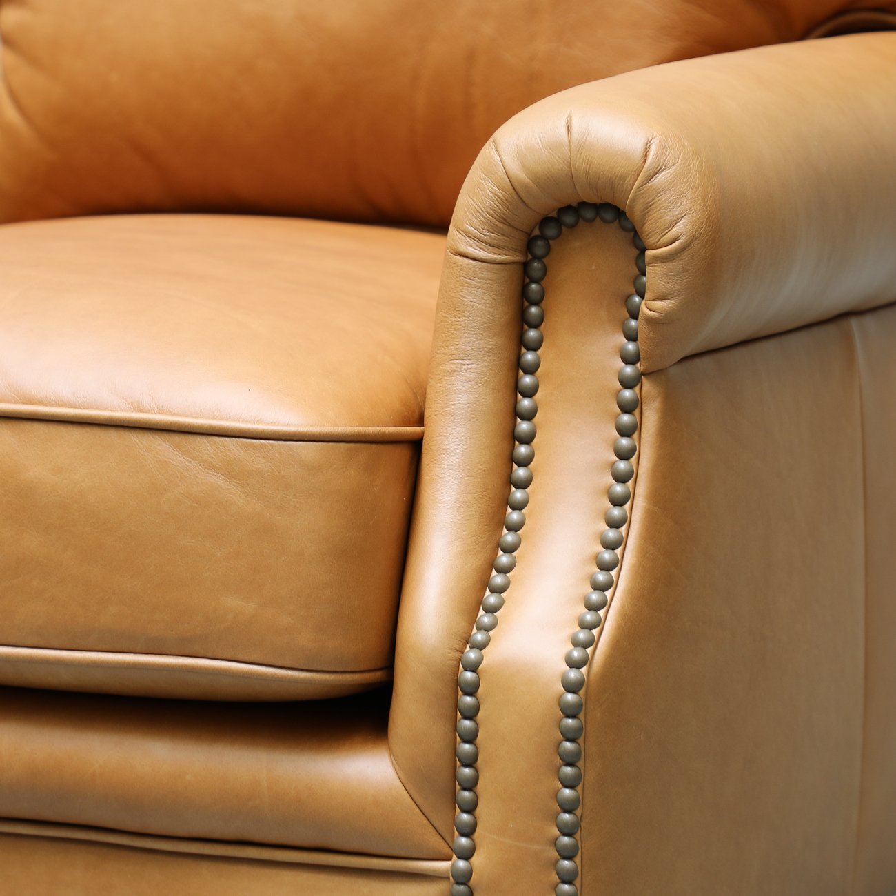 Brunton Armchair - Camel Leather