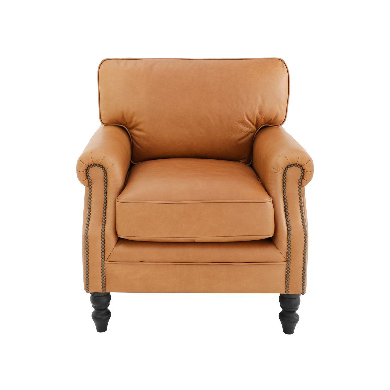 Brunton Armchair - Camel Leather