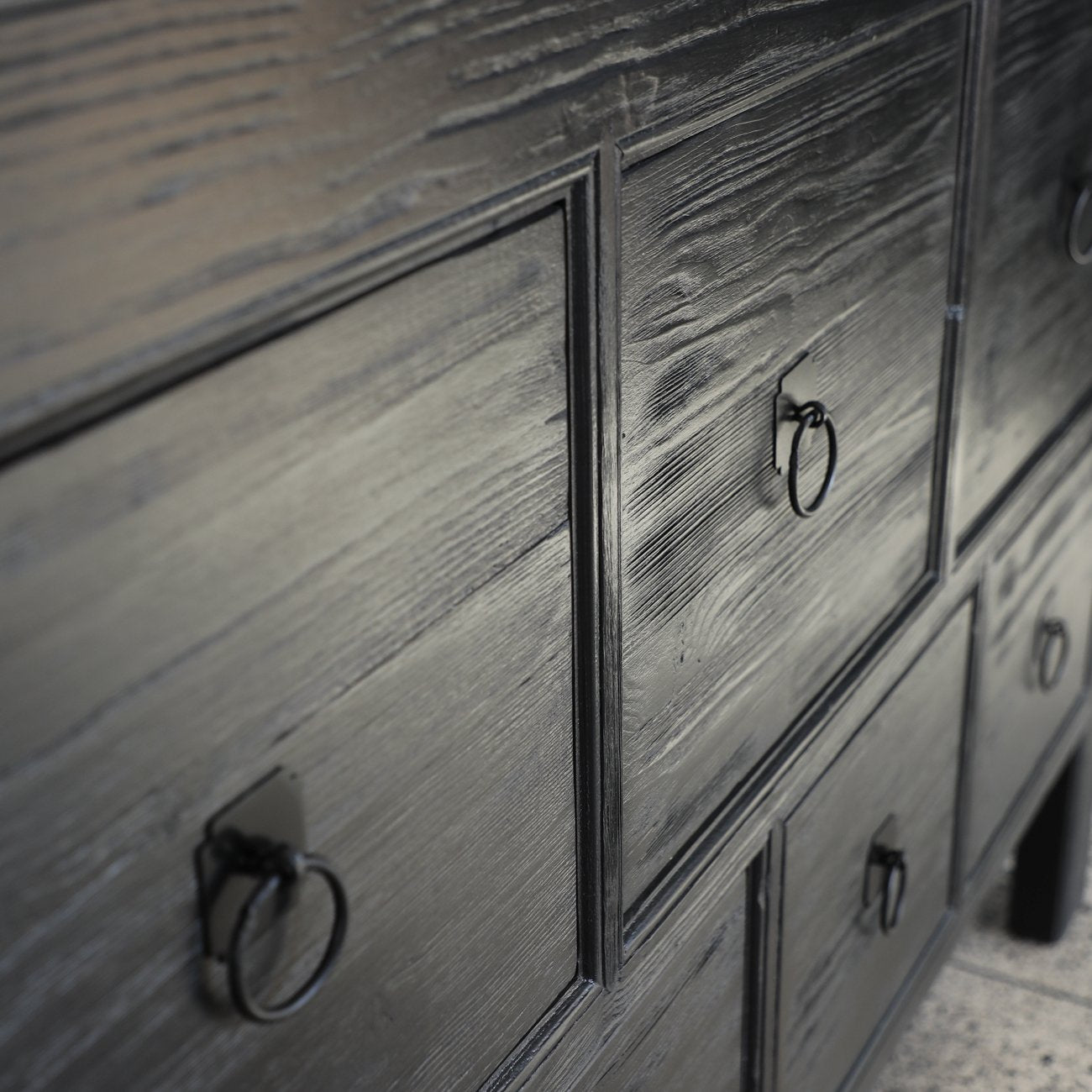 Parq Sideboard 9 Drawer - Black