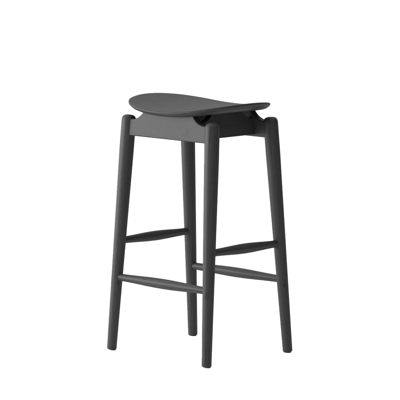 Oslo Barstool - Solid Oak/Black