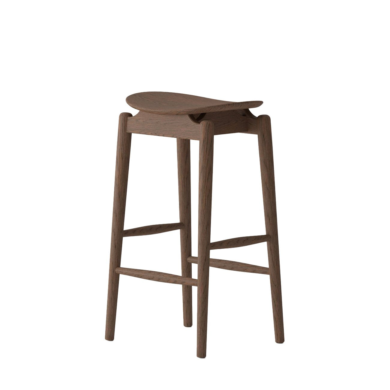 Oslo Barstool - Solid Oak/Walnut