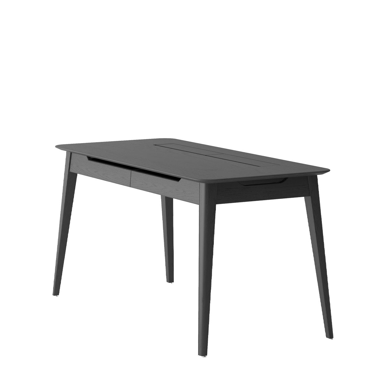 Ryen Study Desk - Solid Oak/Black