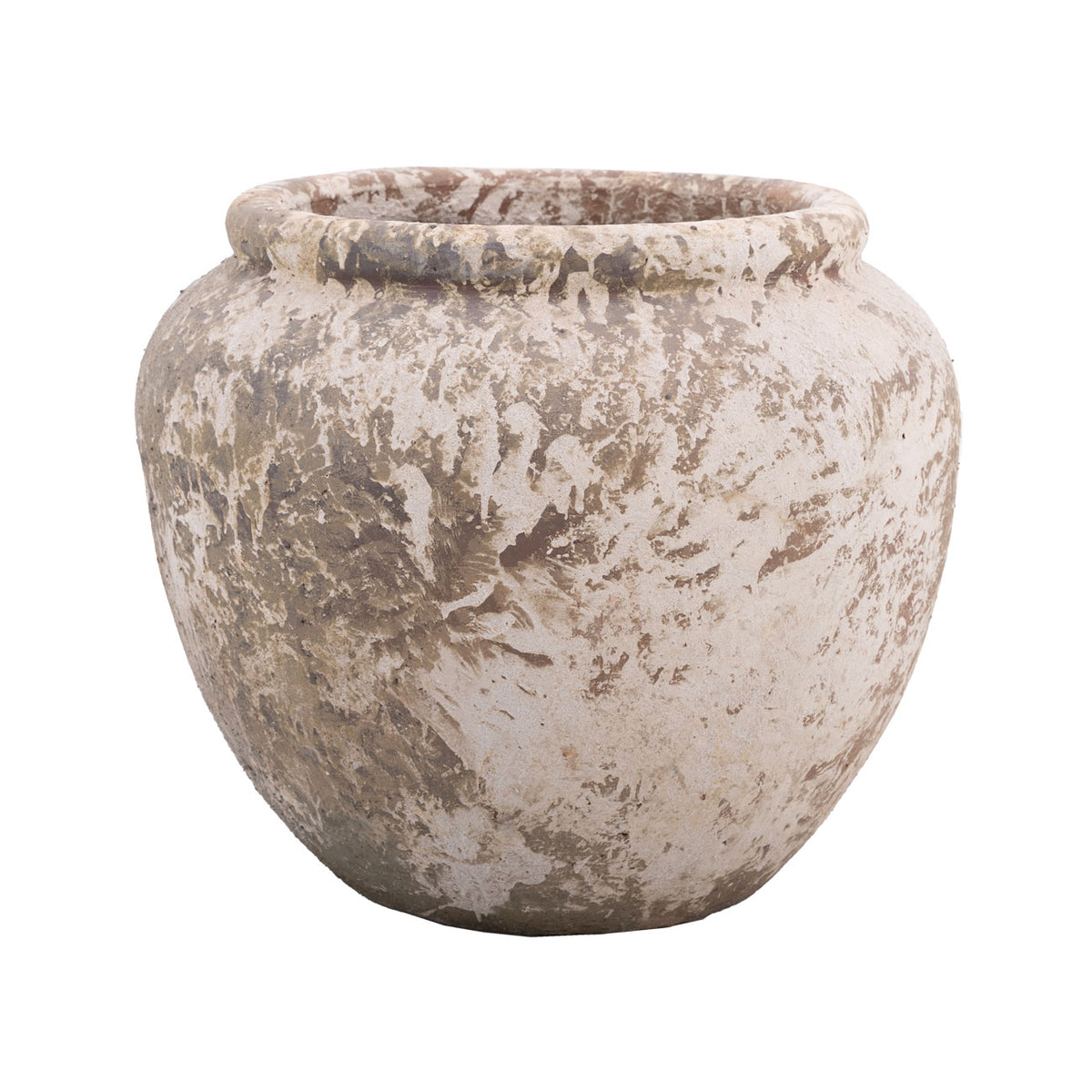 Amalfi Planter - Weathered Cream Wash - Large