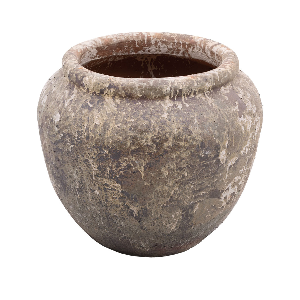 Amalfi Planter - Weathered Cream Wash - Large