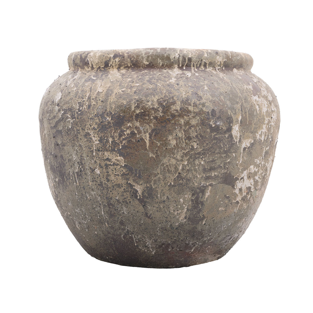 Amalfi Planter - Weathered Cream Wash - Large