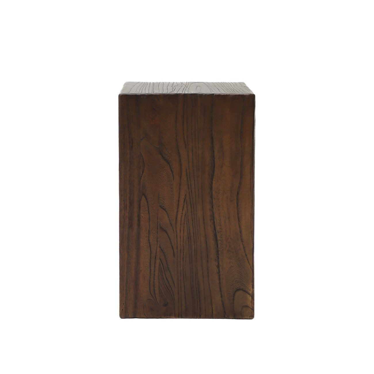 Plinth Side Table - 30cm x 50cm - Walnut Brown