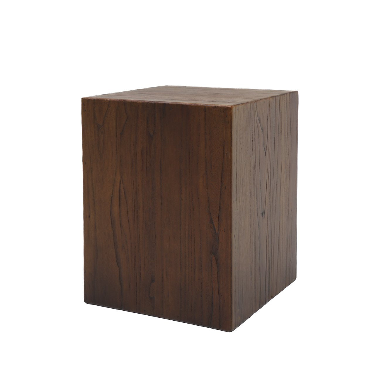 Plinth Side Table - 40cm x 50cm - Walnut Brown