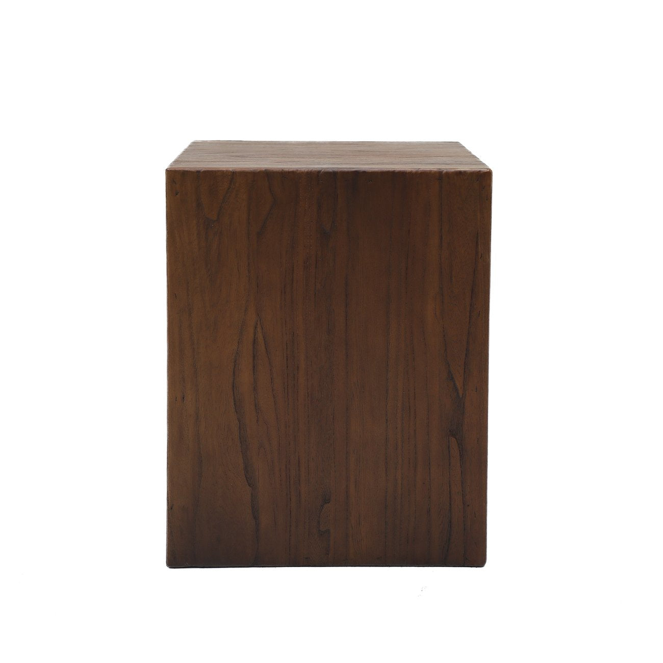 Plinth Side Table - 40cm x 50cm - Walnut Brown
