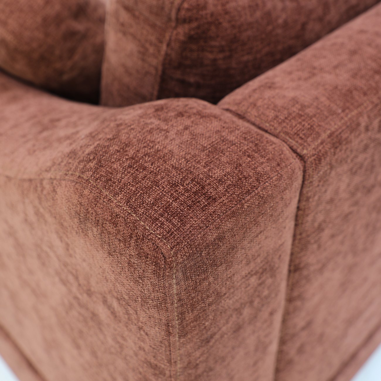 Western 3 Seater Sofa - Rust