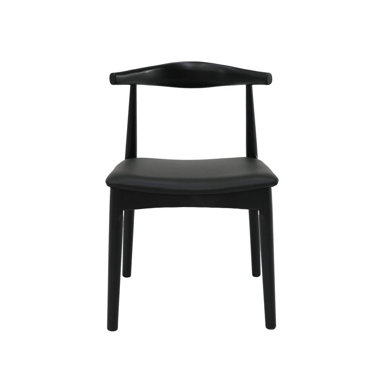 Bowen Dining Chair - Black Frame / Black Leather