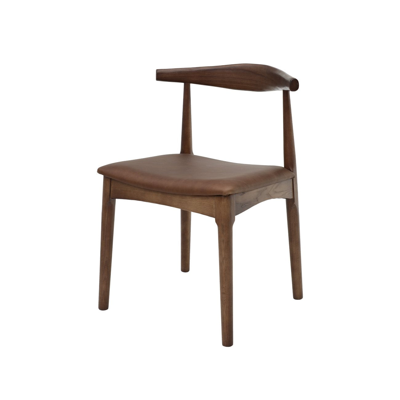 Bowen Dining Chair - Brown Frame / Brown Leather