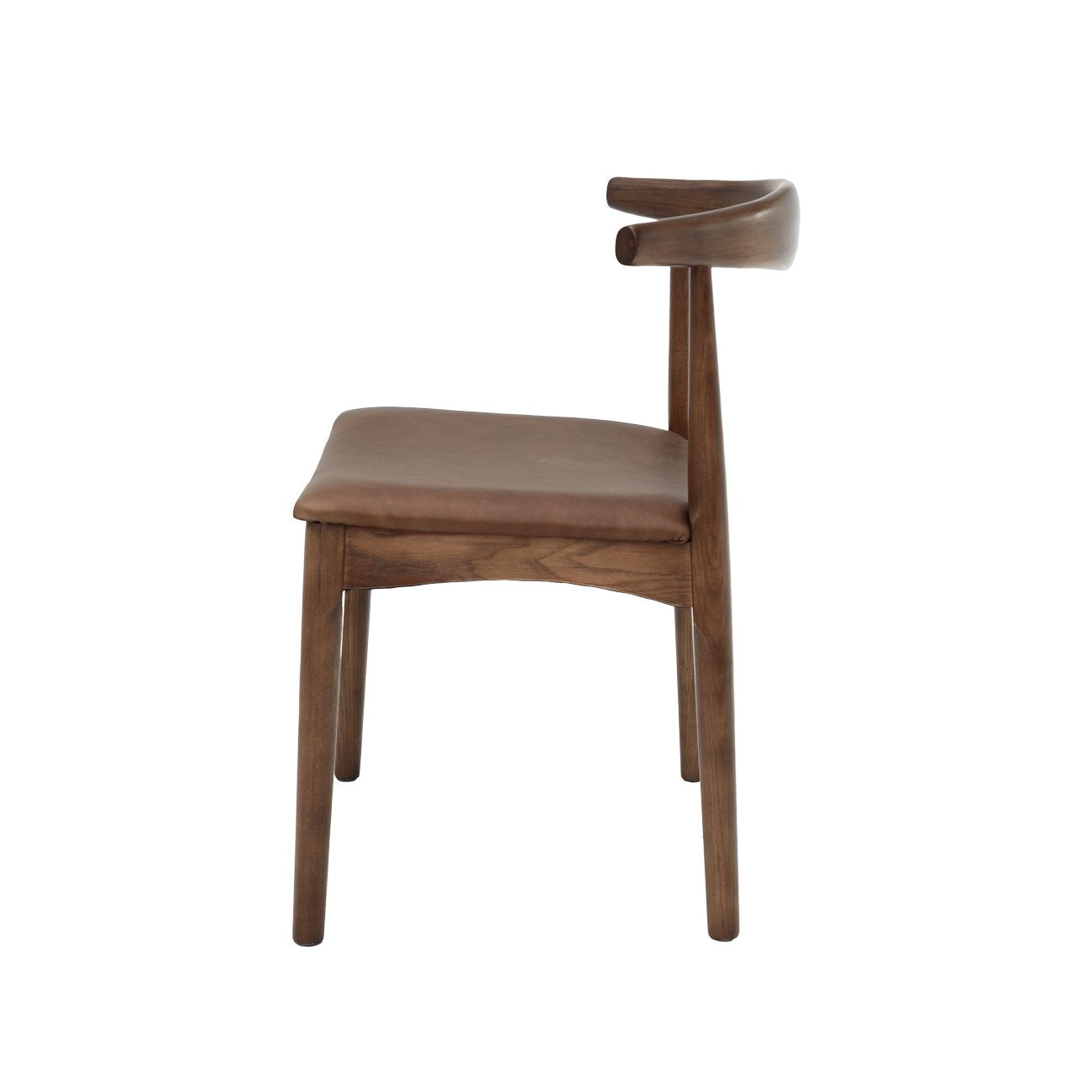 Bowen Dining Chair - Brown Frame / Brown Leather