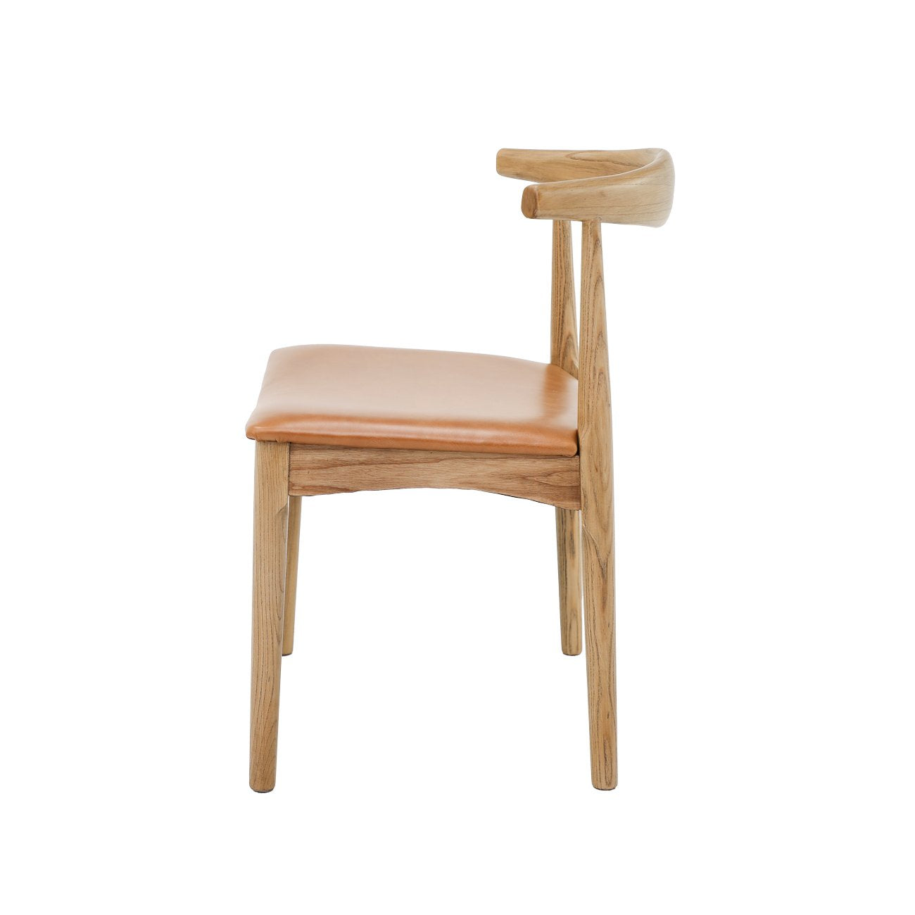 Bowen Dining Chair - Natural Frame / Tan Leather