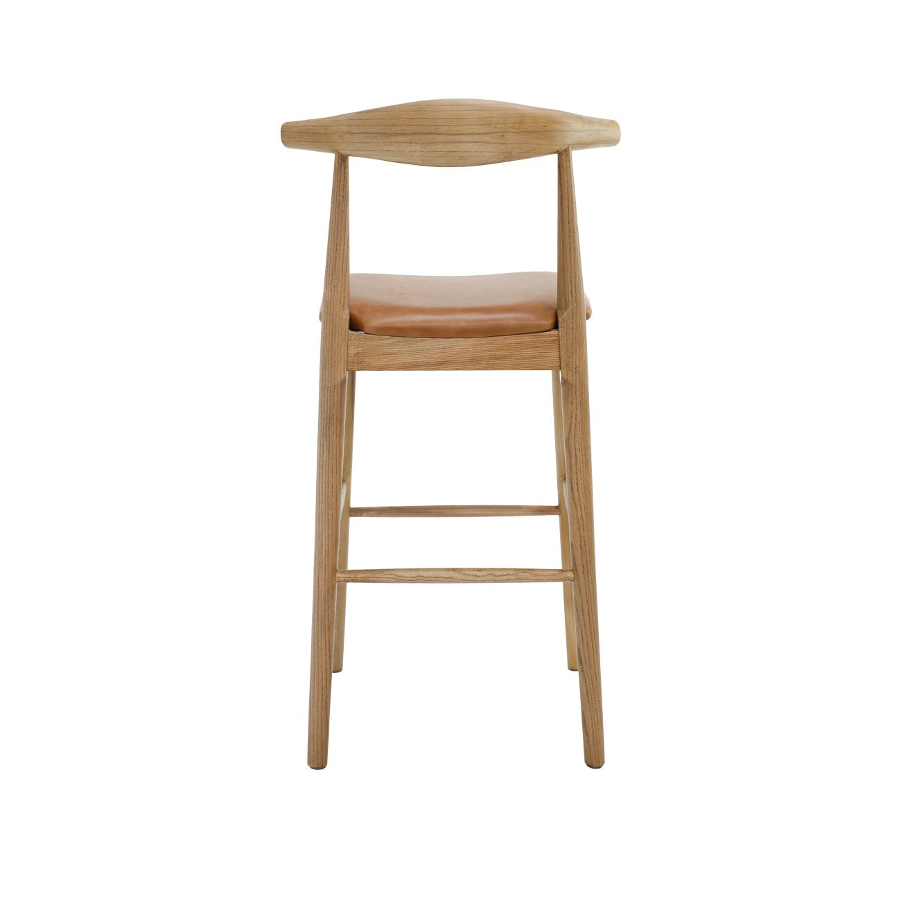 Bowen Barstool - 75cm - Natural Frame / Tan Leather