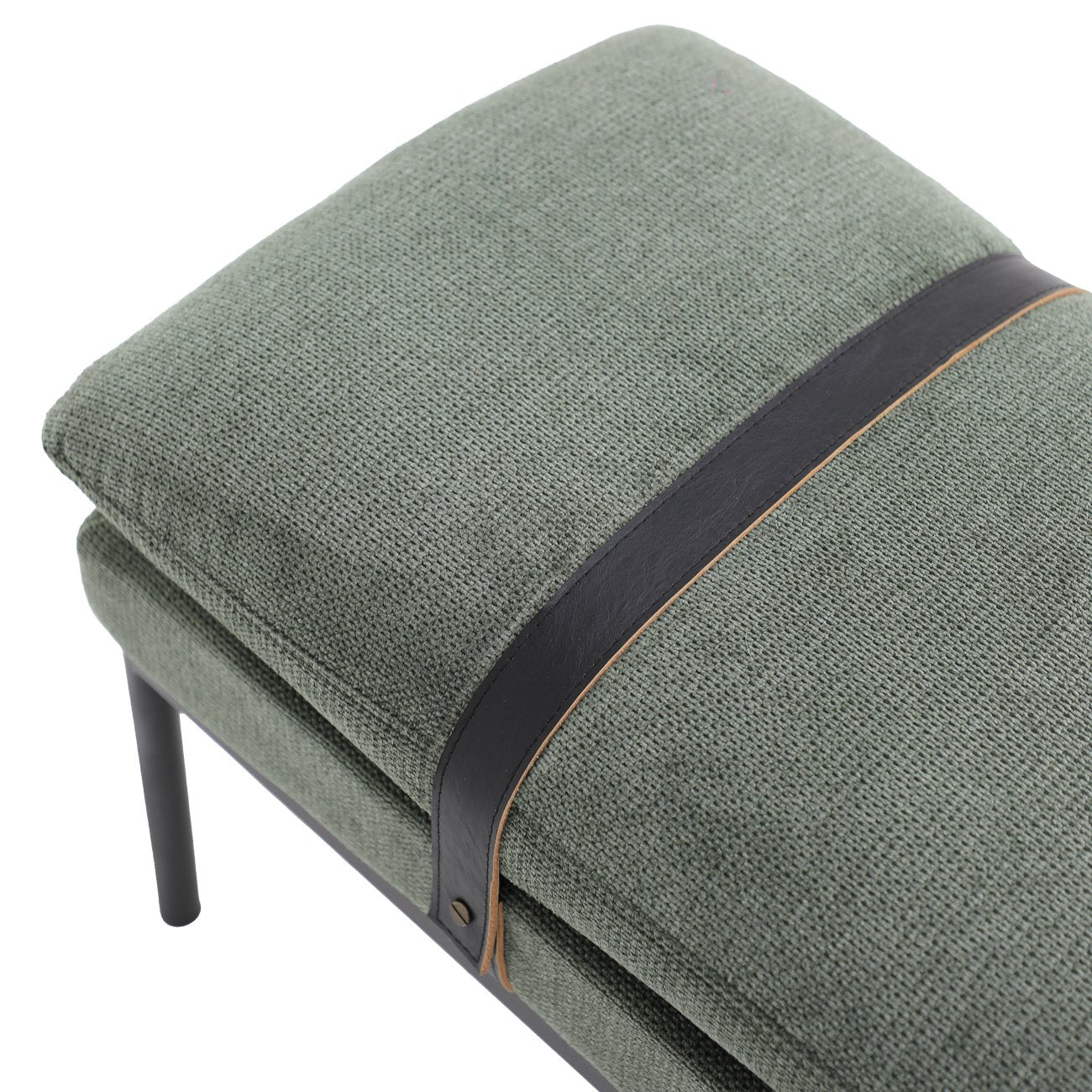 Baxter Fabric Ottoman/Bench - Sage