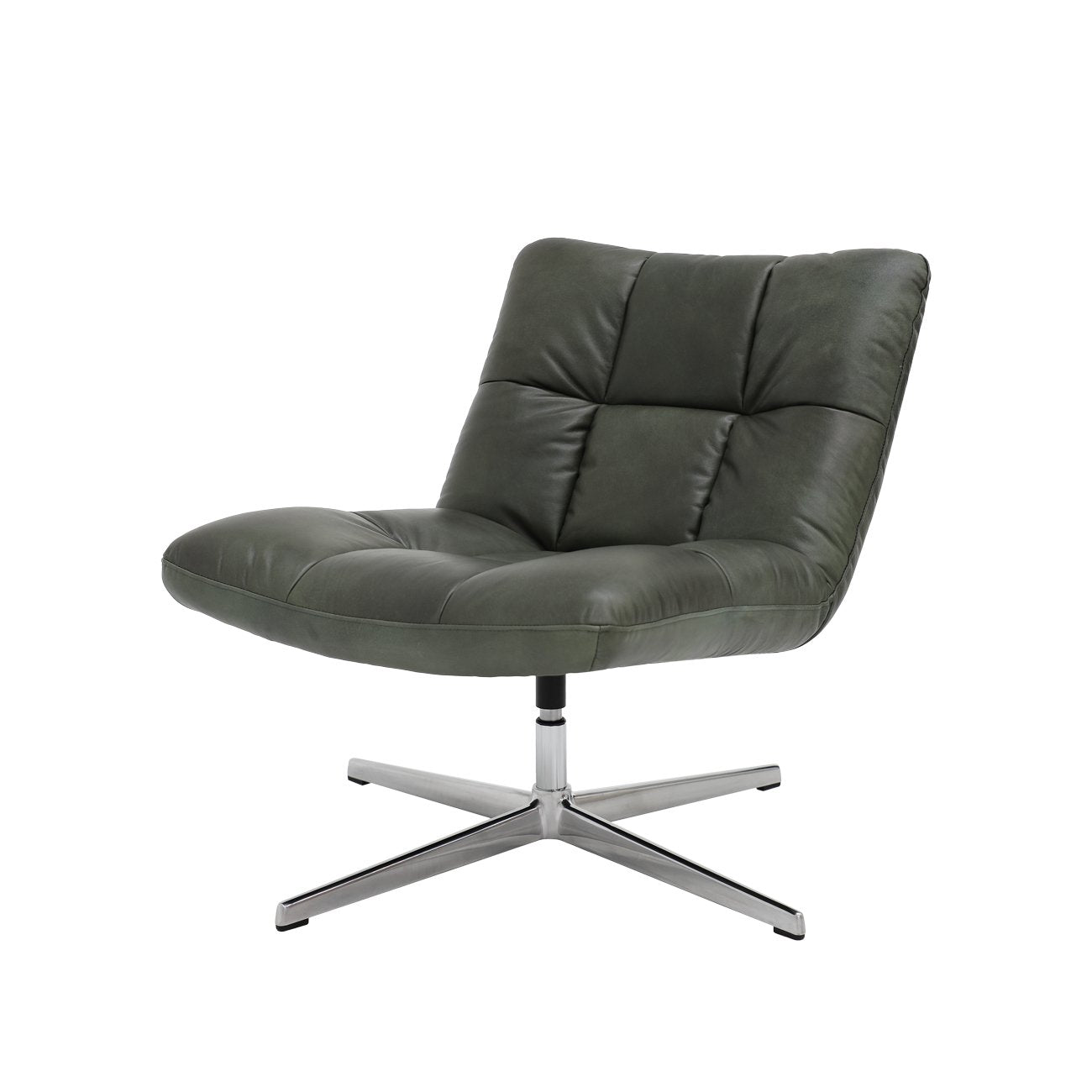Hendrix Swivel Chair - Lawn Green Leather