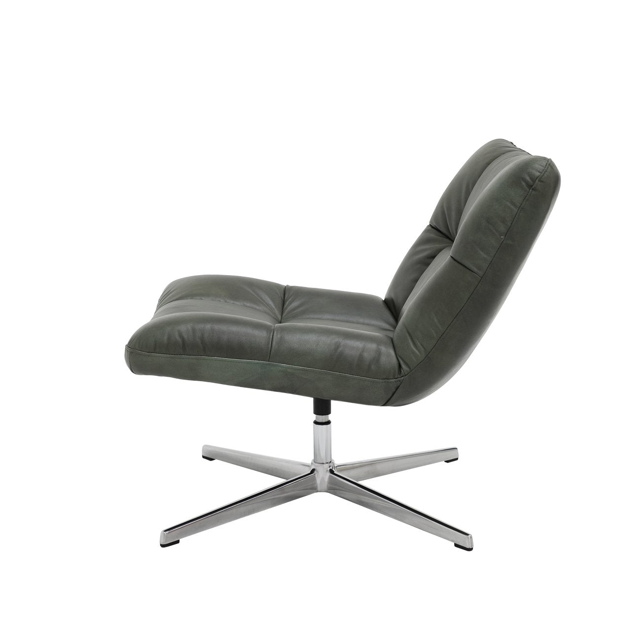 Hendrix Swivel Chair - Lawn Green Leather
