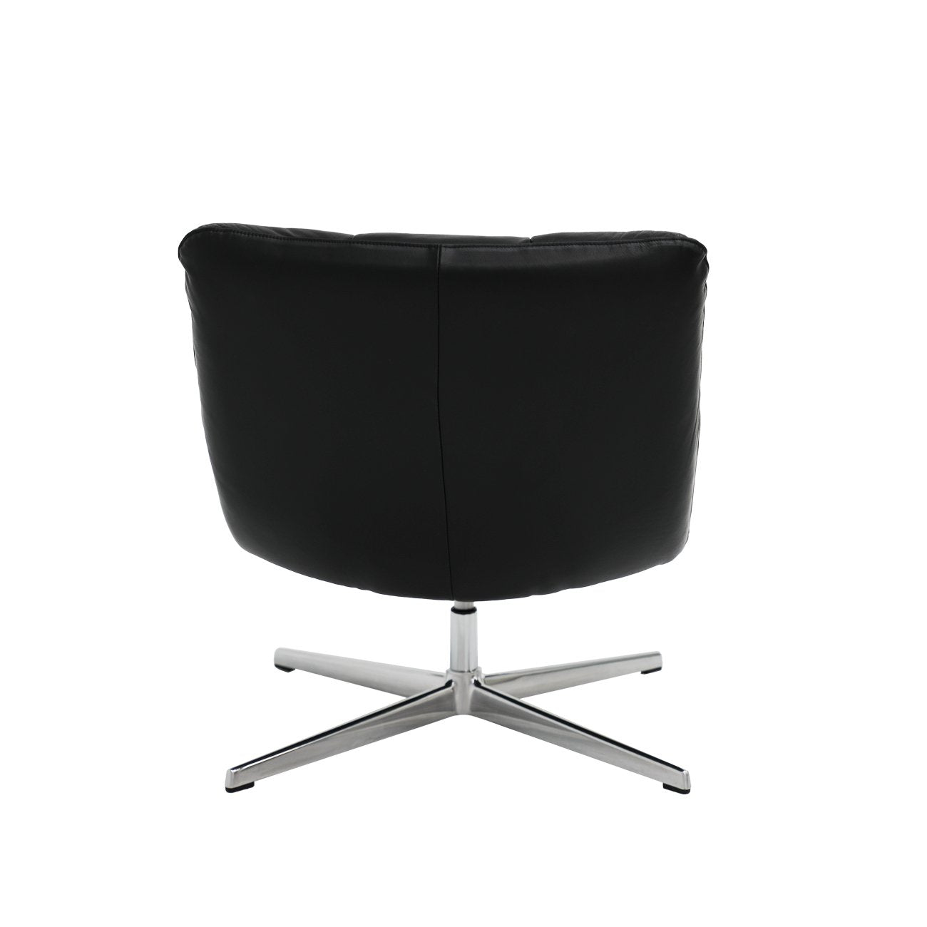 Hendrix Swivel Chair - Black Leather