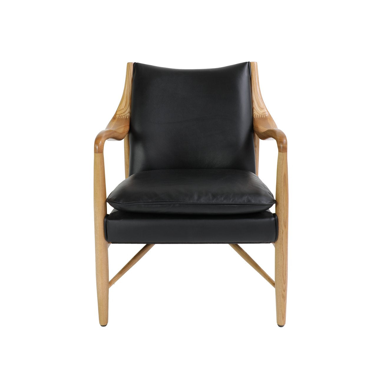 Tanner Leather Armchair - Black