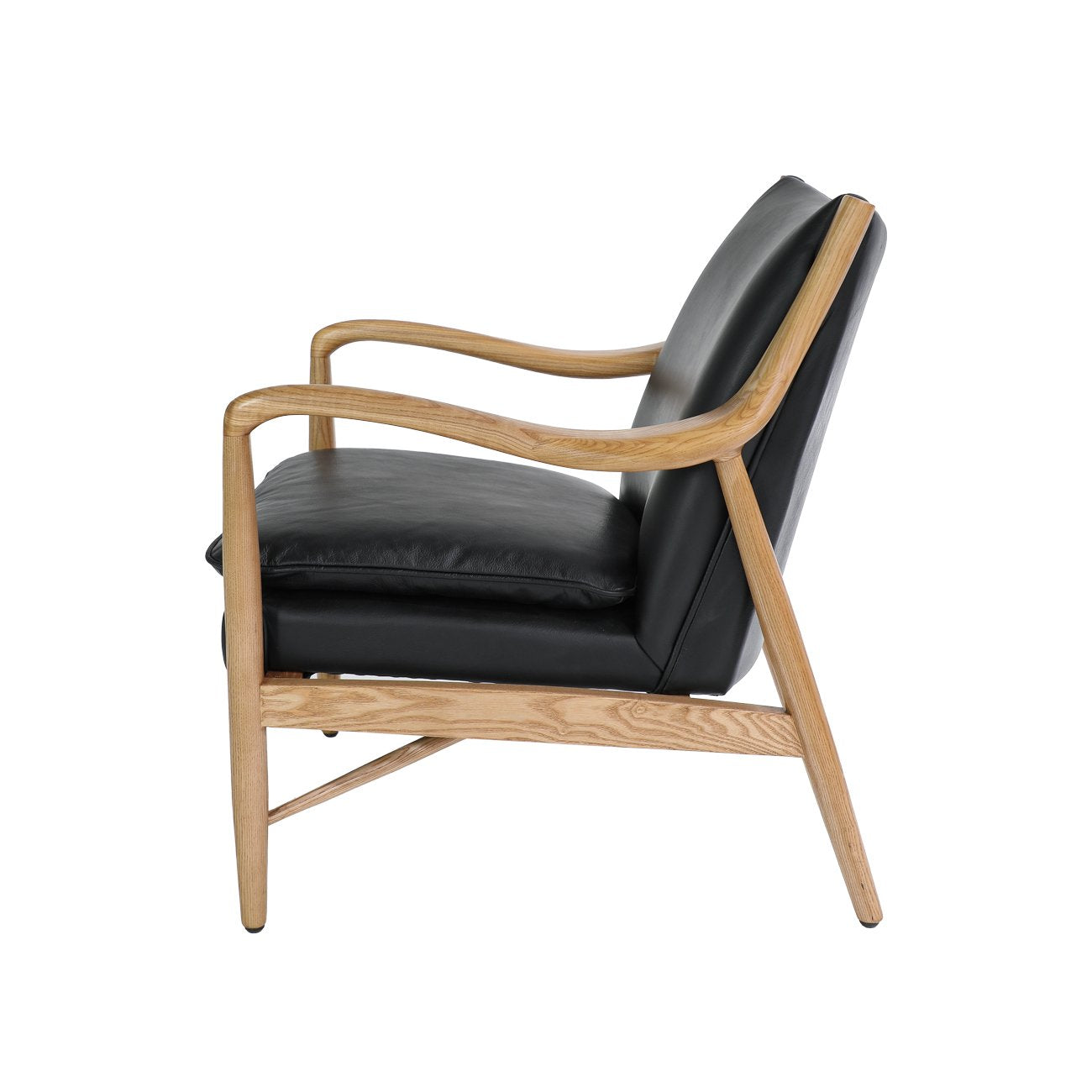 Tanner Leather Armchair - Black