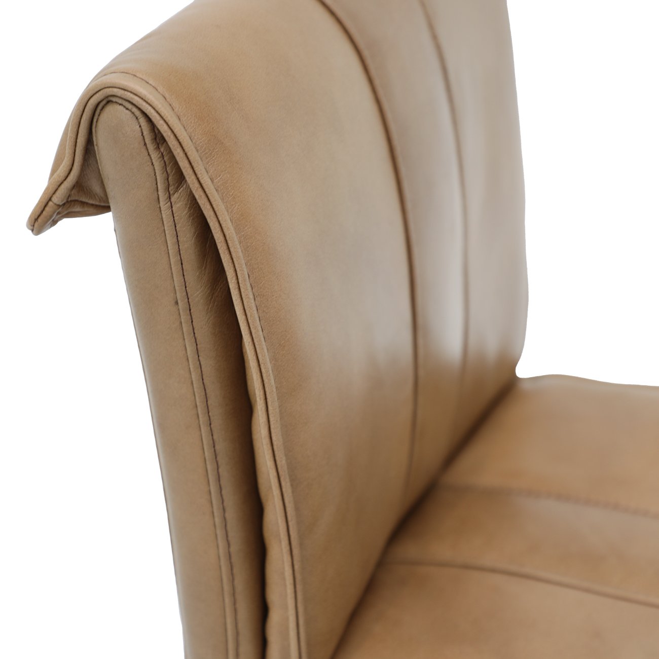 Foundry Leather Barstool - 65cm - Nutmeg