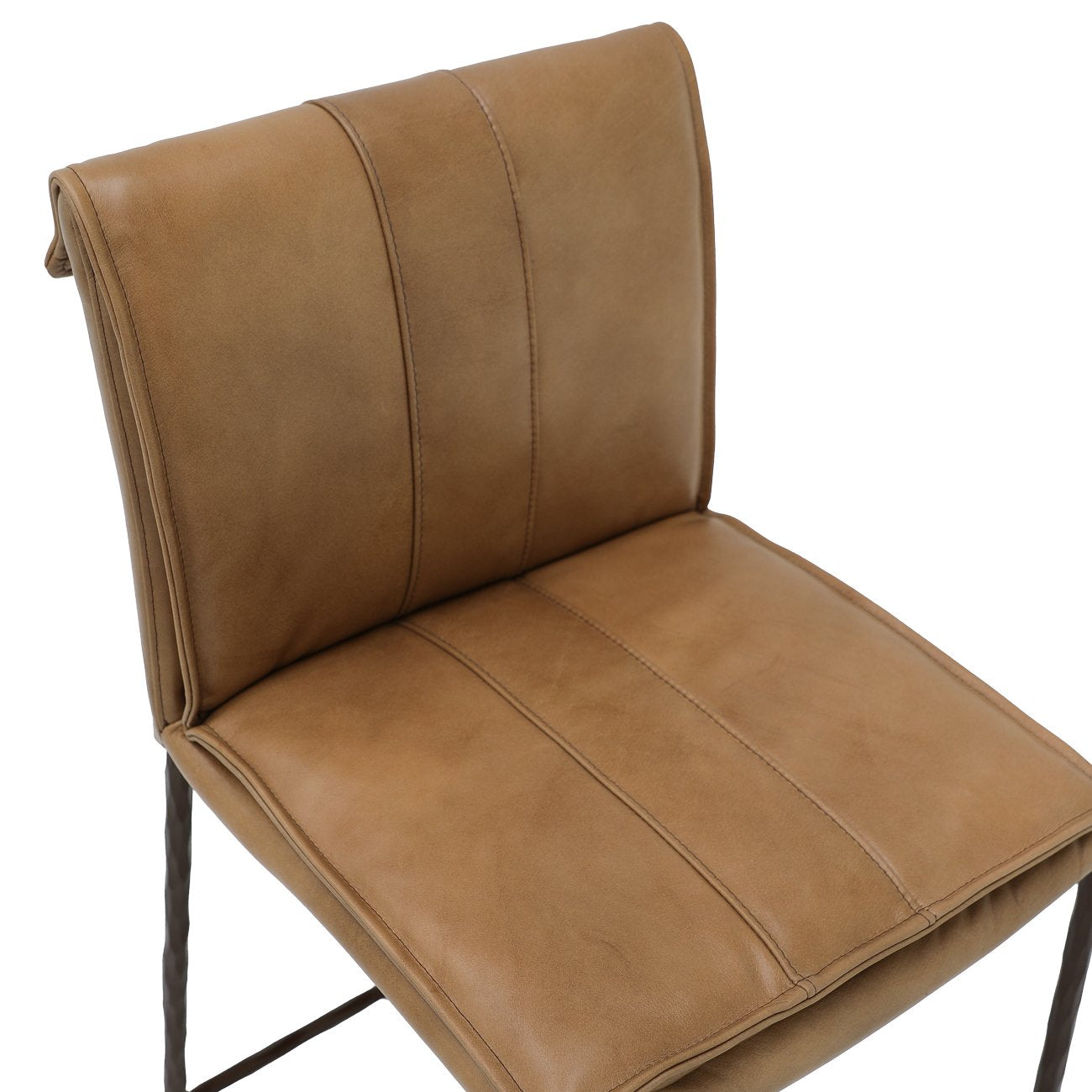 Foundry Leather Barstool - 65cm - Nutmeg