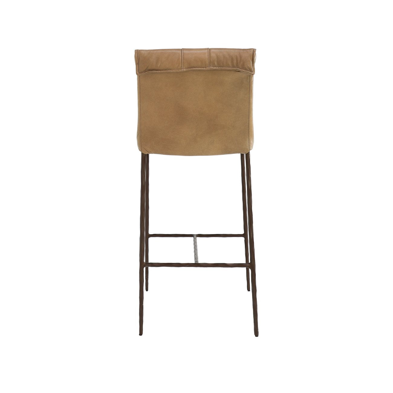 Foundry Leather Barstool - 75cm - Nutmeg