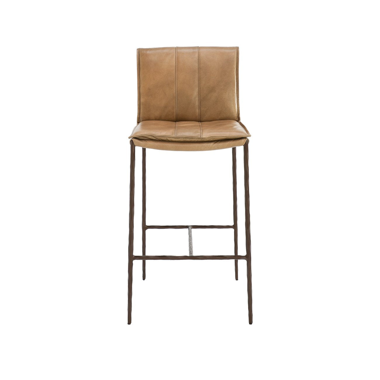 Foundry Leather Barstool - 75cm - Nutmeg